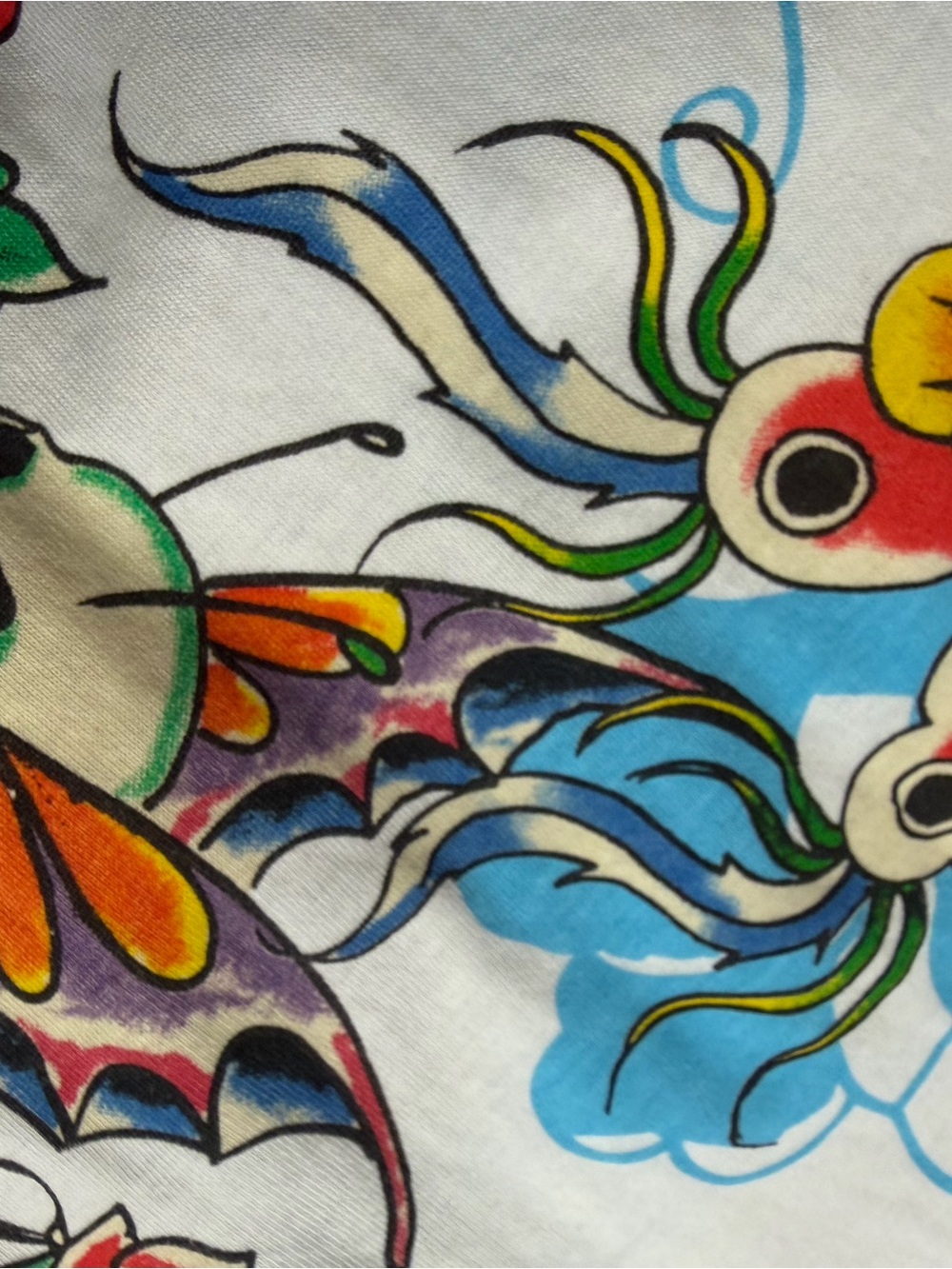 Ed Hardy White Baby Tee Dress with Colorful Tattoo Graphic- Size M - Picture 11 of 14